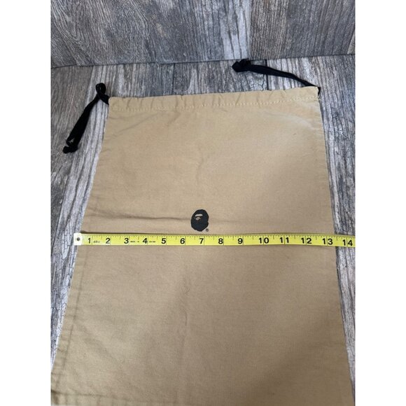 BAPE "A BATHING APE" Sneaker Shoe Drawstring Dust Bag Tan 17in x 13.5in NEW A - Picture 7 of 8